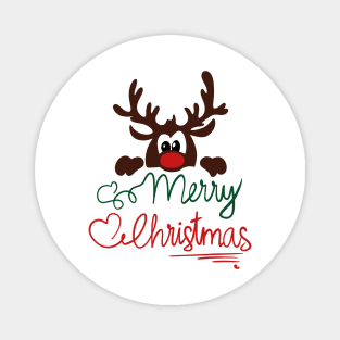 Cute Christmas reindeer Magnet